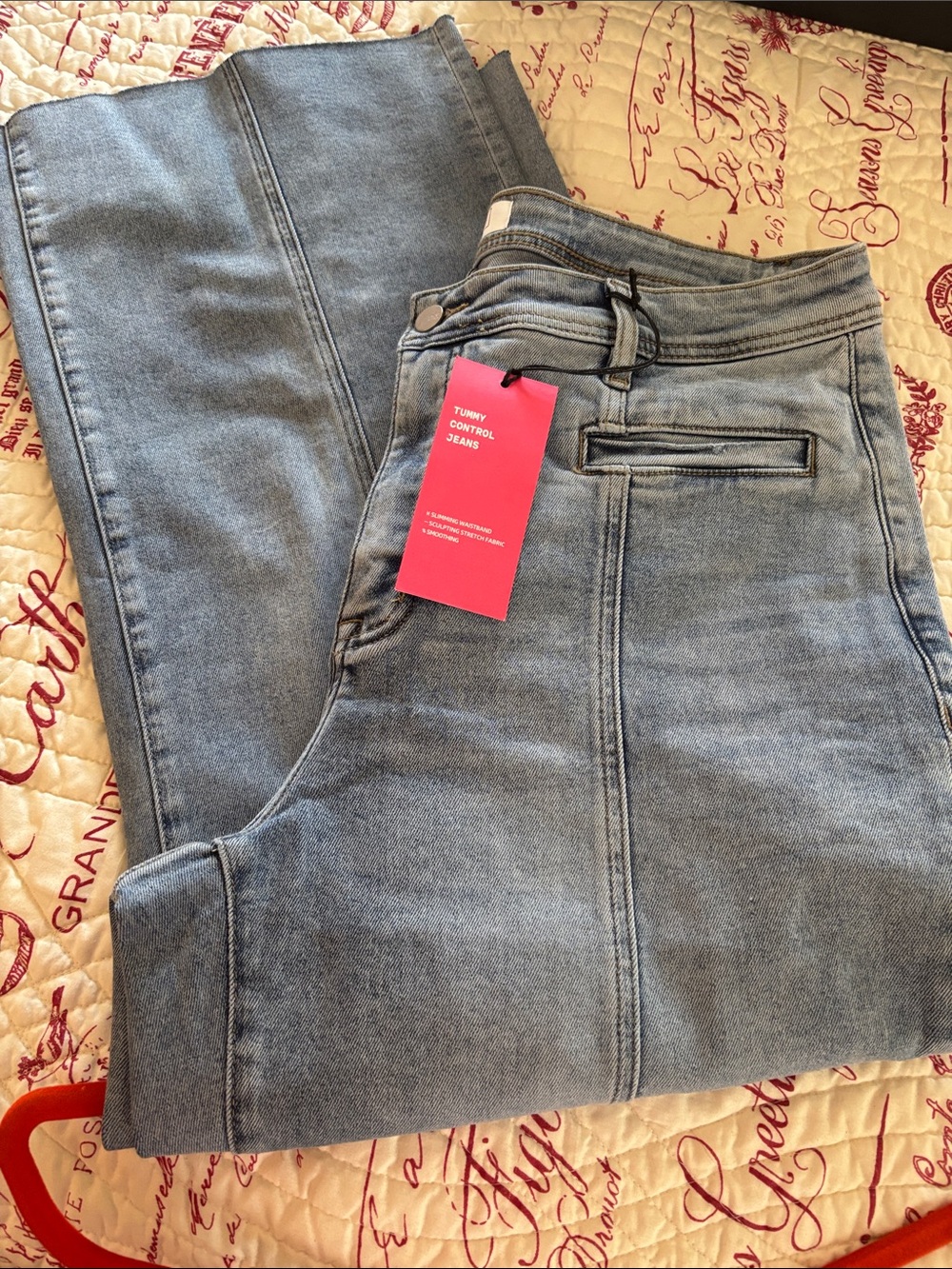 NWT MOCO BOUTIQUE Cropped Wide Leg Jeans with Tummy Control. SZ 14-16W